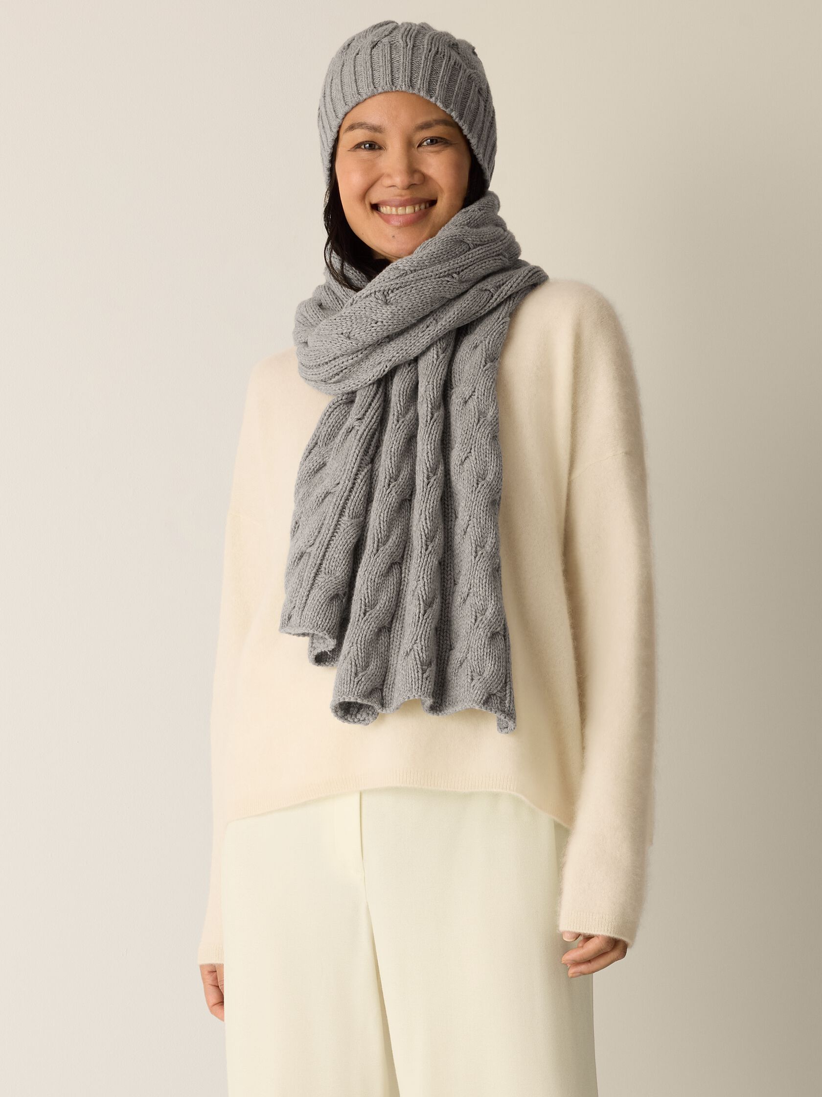 Cotton & Recycled Cashmere Scarf