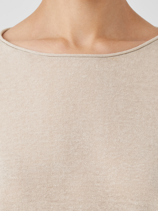 Organic Linen Cotton Jersey Round Neck Top