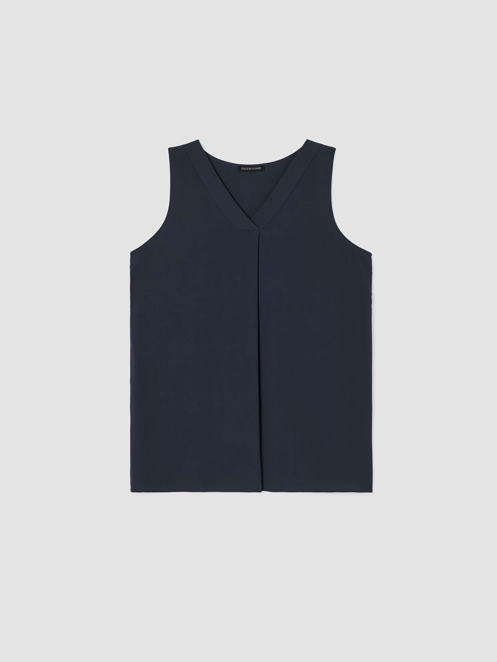 Silk Georgette Crepe Pleated Tank