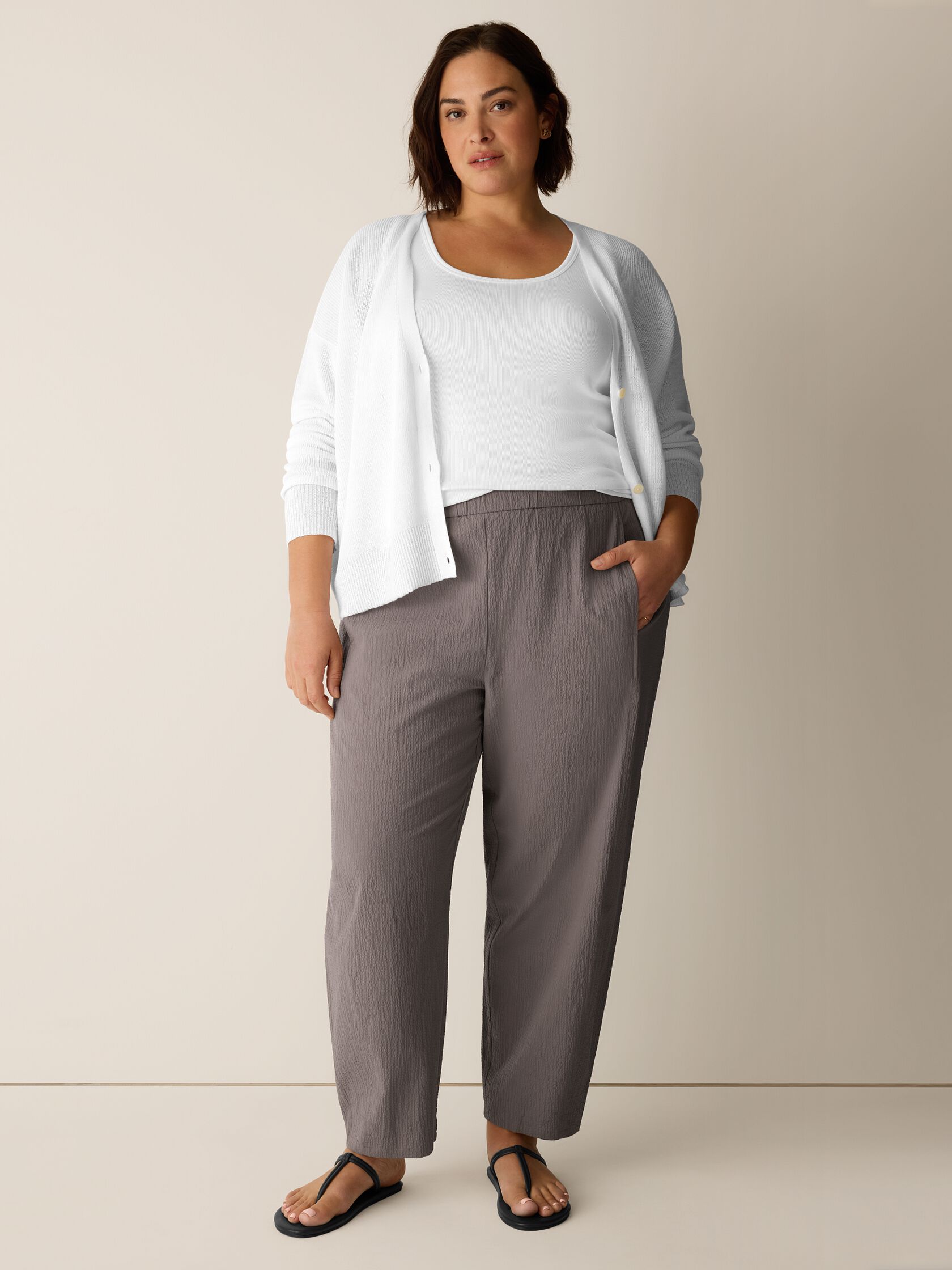 Organic Cotton Pucker Lantern Pant