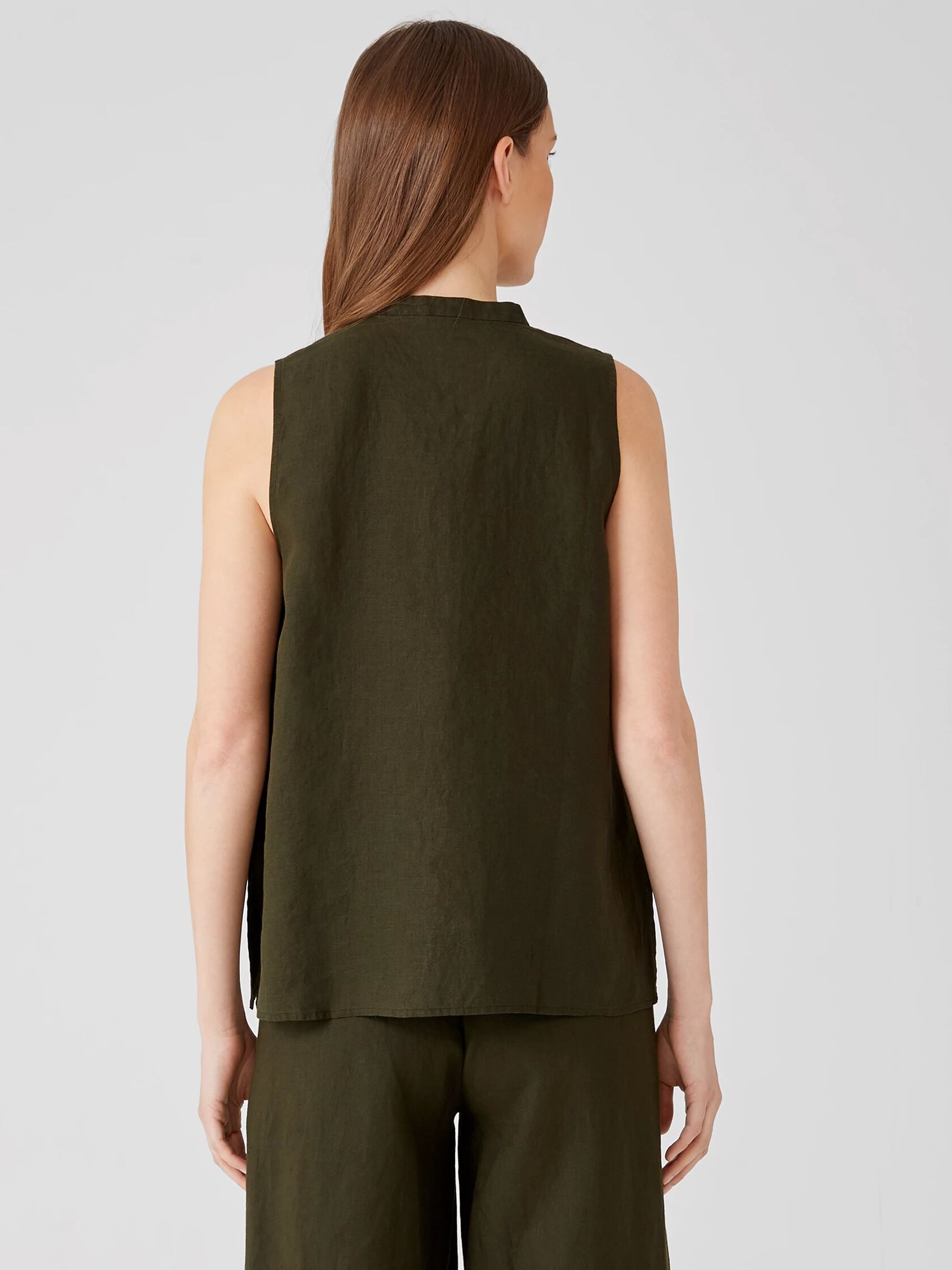 Organic Handkerchief Linen Sleeveless Shirt
