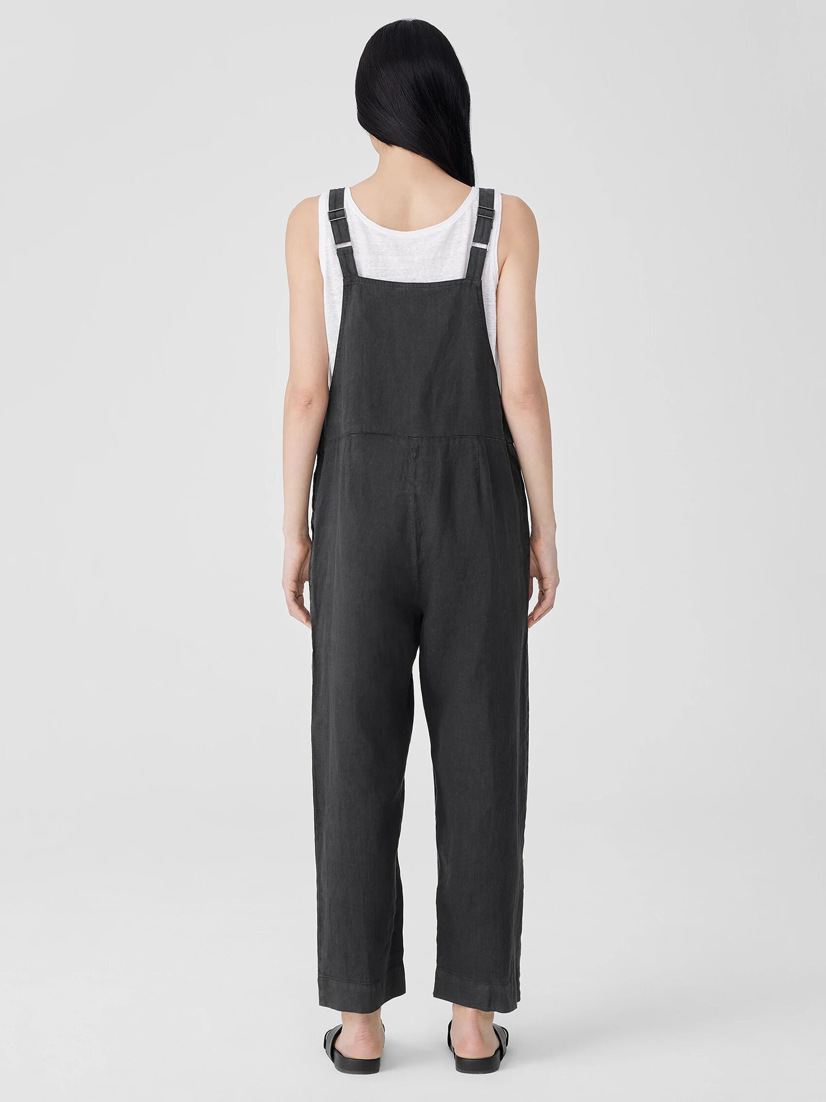 Garment-Dyed Organic Linen Overalls