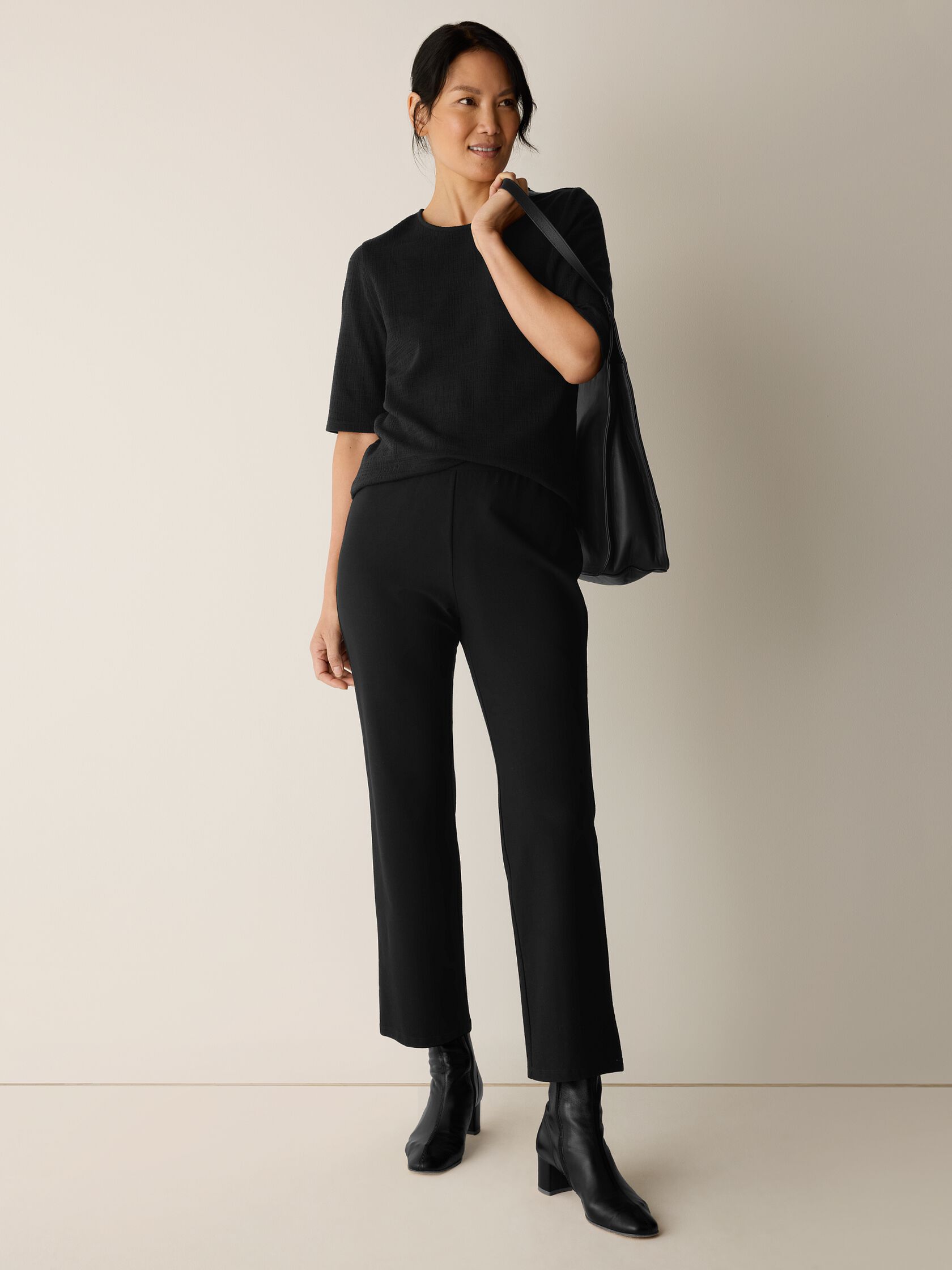 Washable Stretch Crepe Kick Pant