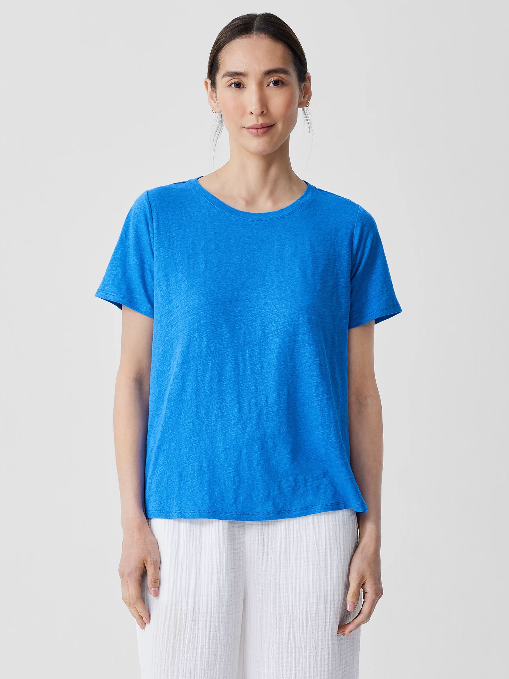 Organic Linen Jersey Crew Neck Tee