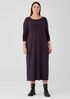 Stretch Jersey Knit Jewel Neck Dress