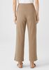 Ribbed Organic Cotton Blend Straight Pant