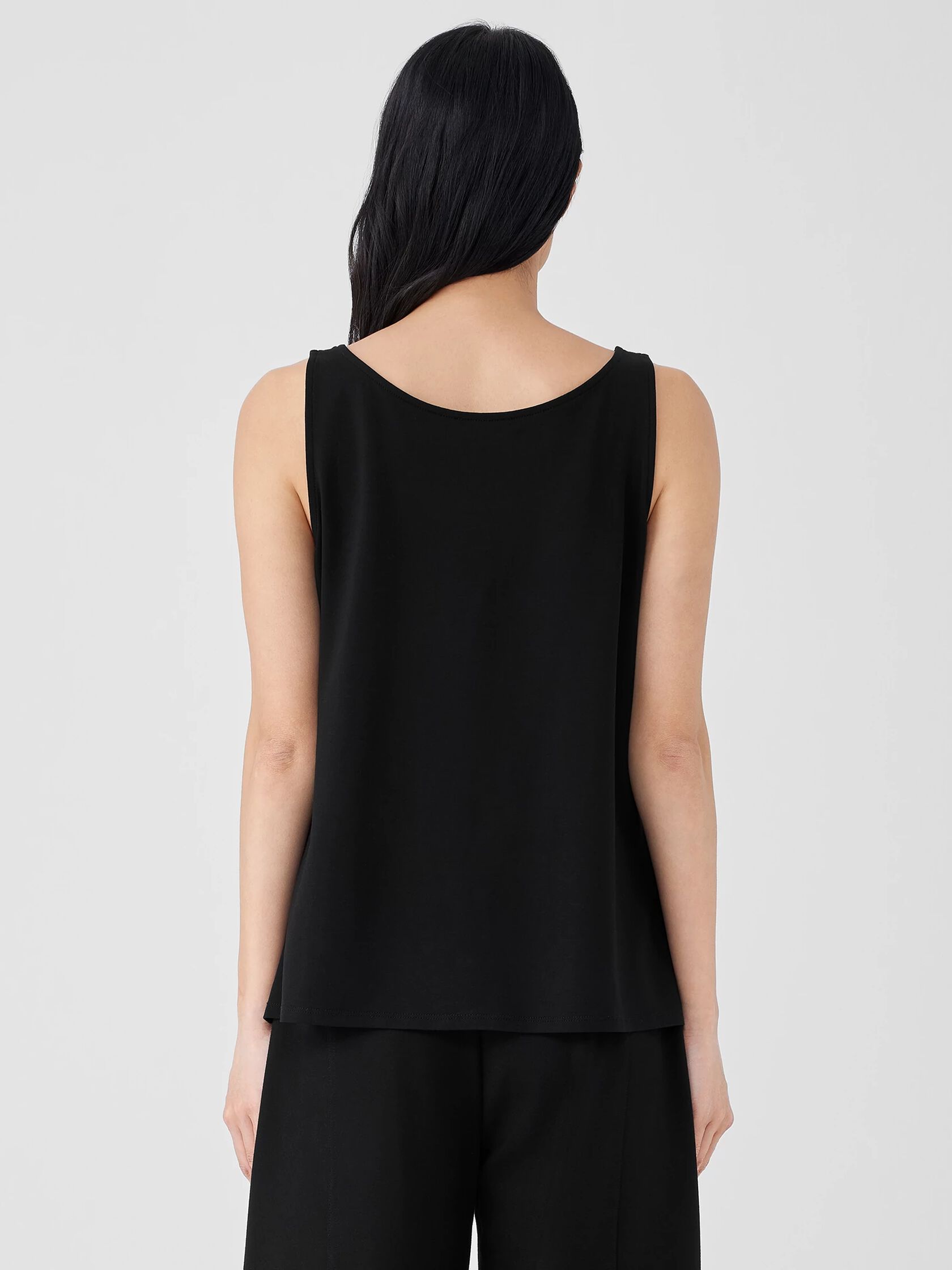 Stretch Jersey Knit Scoop Neck Tank