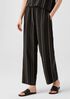 Organic Linen Blend Striped Straight Pant