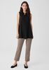 Cotton Blend Ponte Pant with Slits