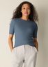 Organic Cotton Stretch Rib Crew Neck Tee