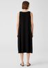 Silk Georgette Crepe Scoop Neck Dress