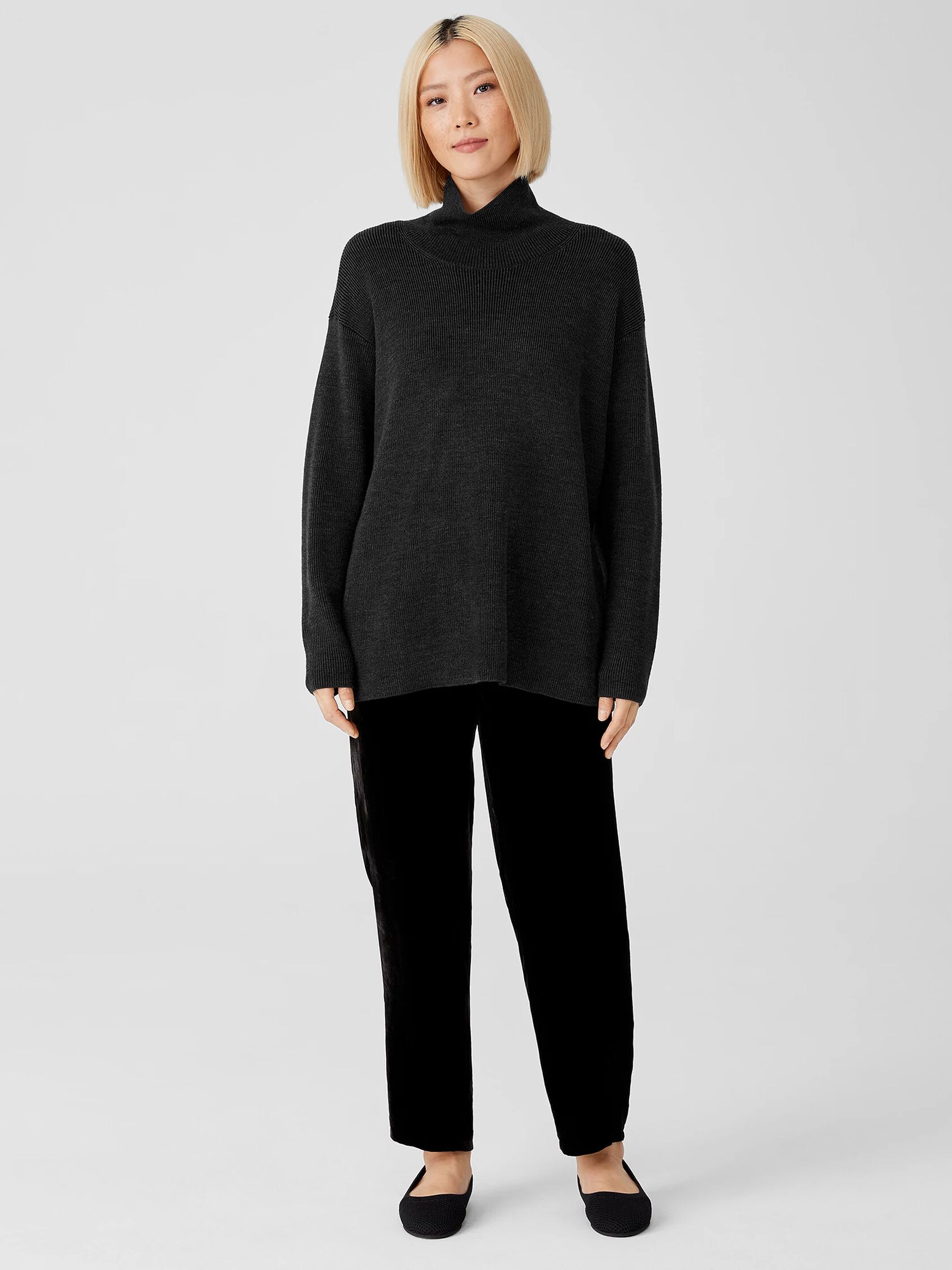 Merino Turtleneck Top in Responsible Wool
