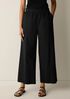 Stretch Organic Cotton Poplin Wide-Leg Pant