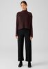 Boiled Wool Jersey Wide-Leg Pant