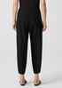 Washable Stretch Crepe Pleated Lantern Pant