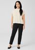 Cotton Blend Ponte Slim Pant