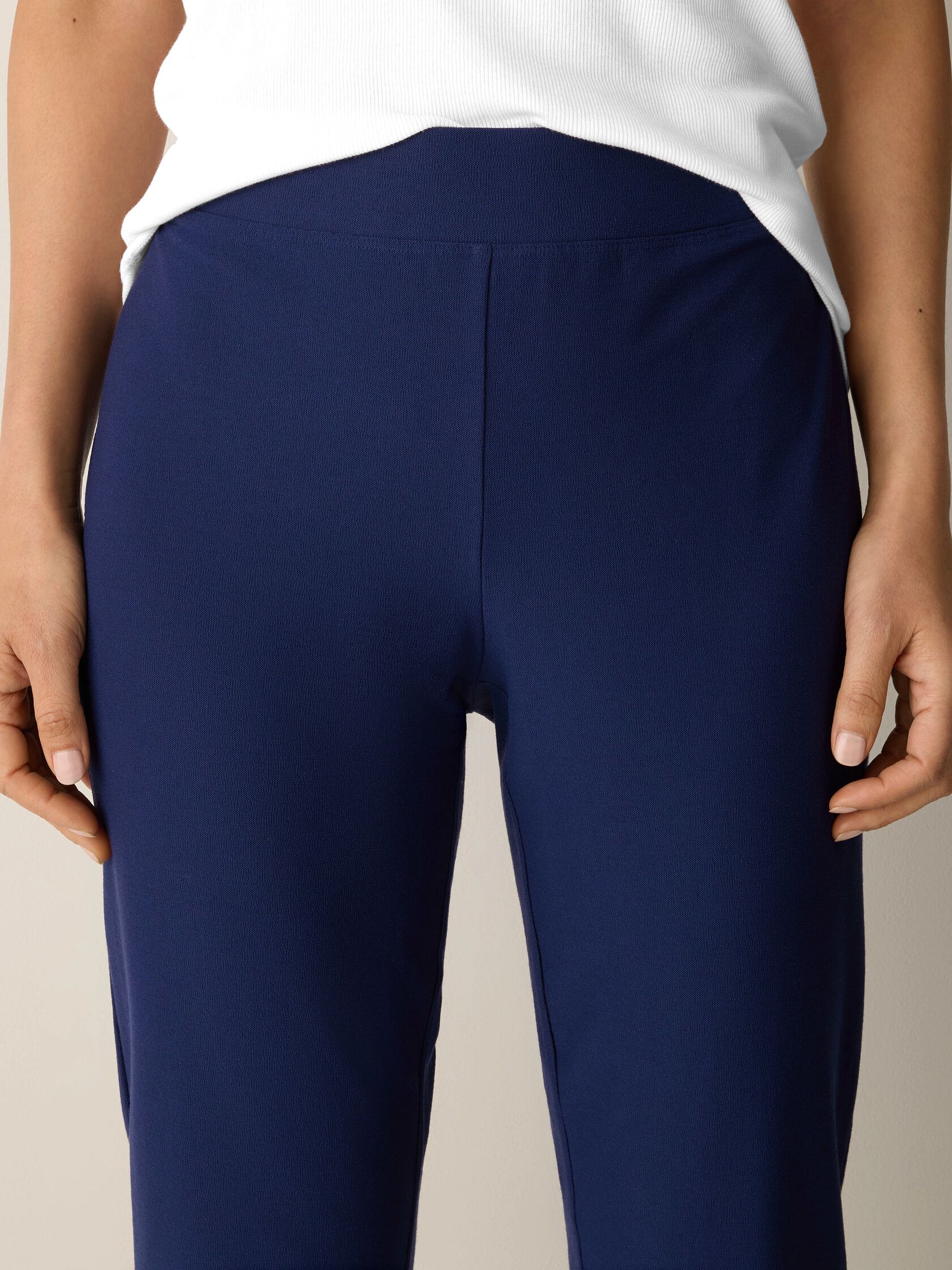 Washable Stretch Crepe Slim Pant