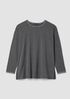 Striped Cozy Brushed Terry Long Box-Top