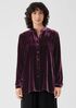 Velvet Band Collar Long Shirt