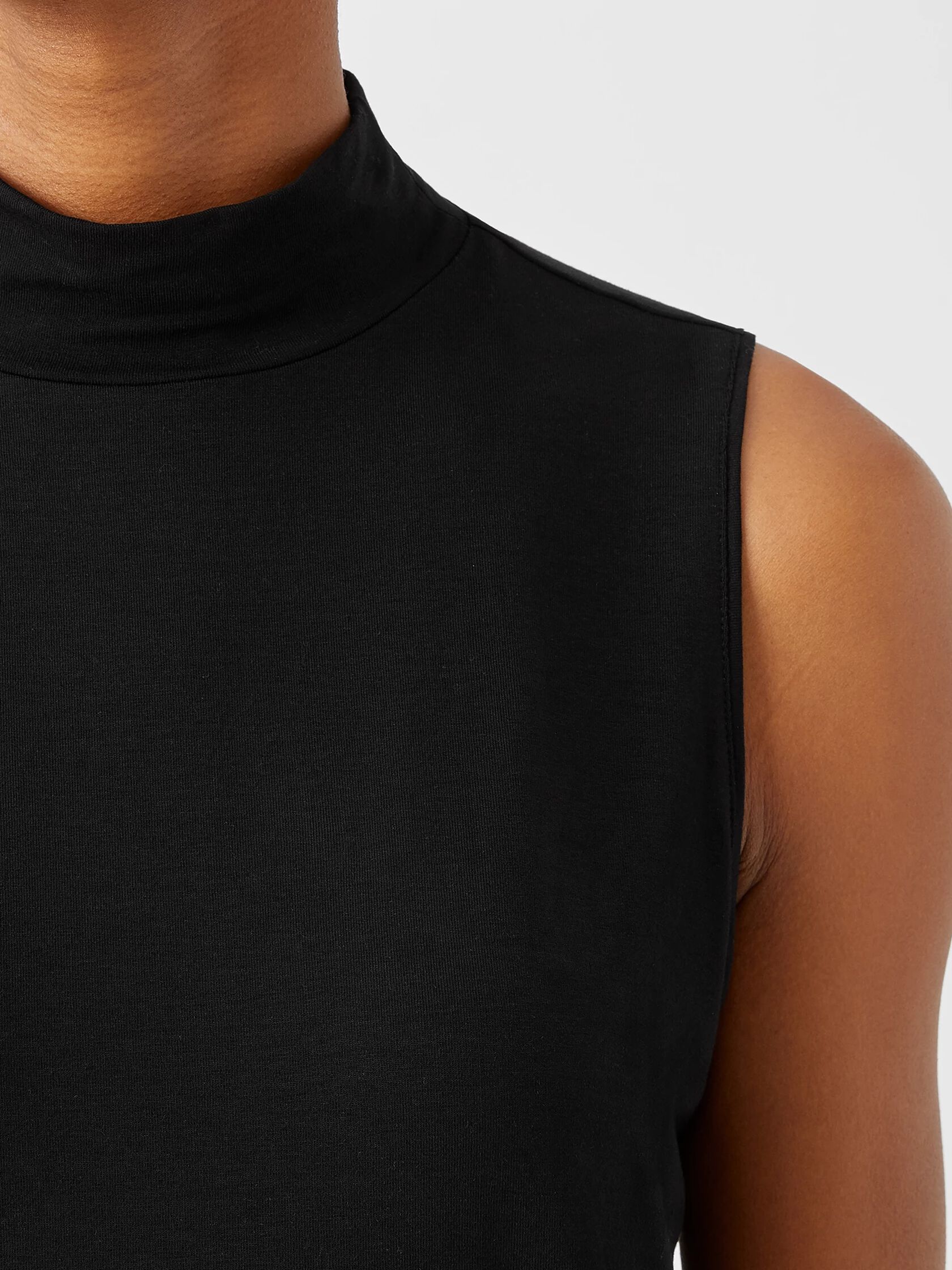 Fine Jersey Mock Neck Tank