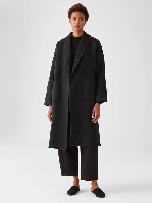 Doubleface Wool Cashmere Shawl Collar Coat