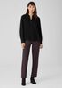 Washable Stretch Crepe Straight Pant