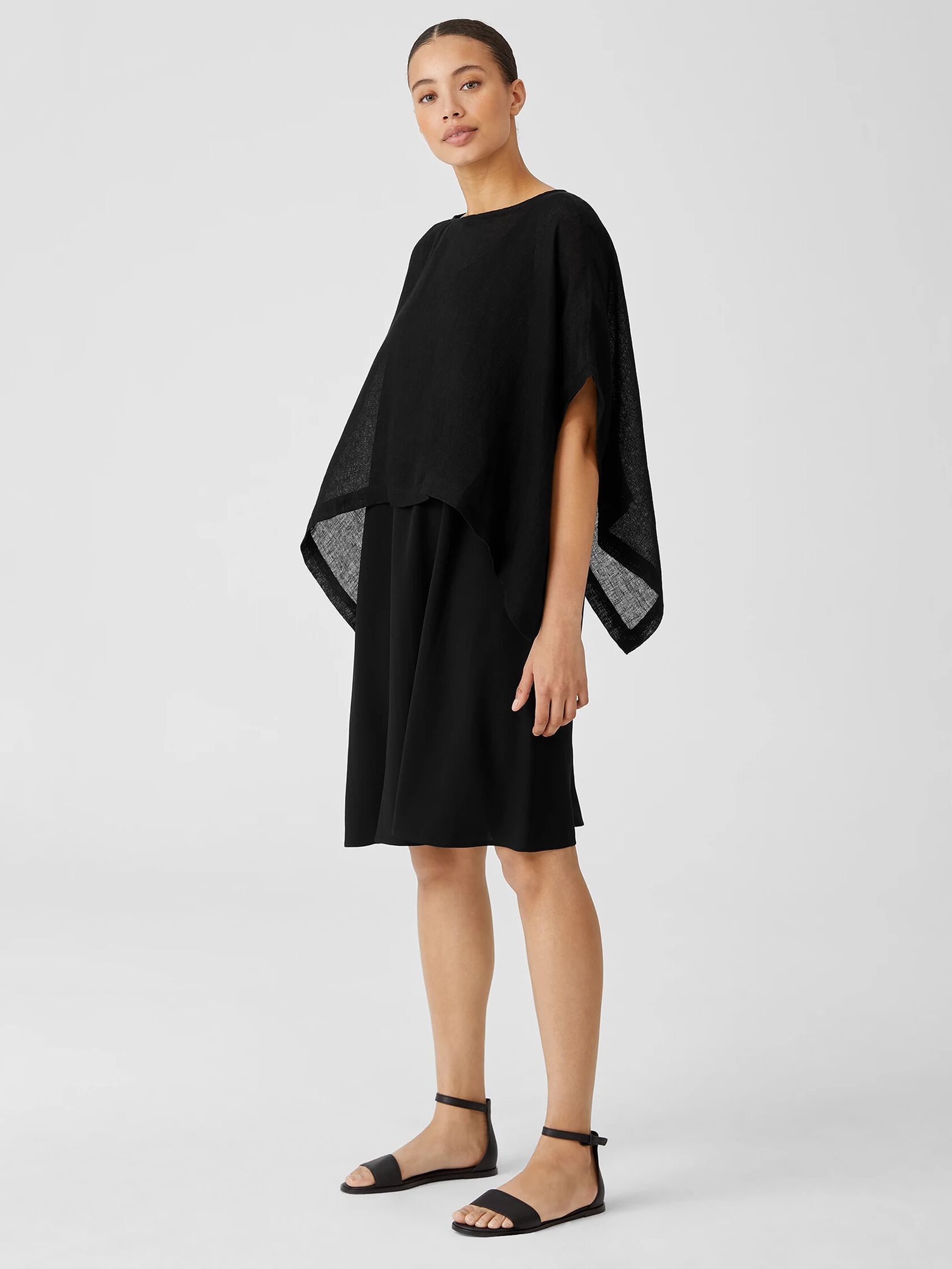 Organic Linen Gauze Poncho