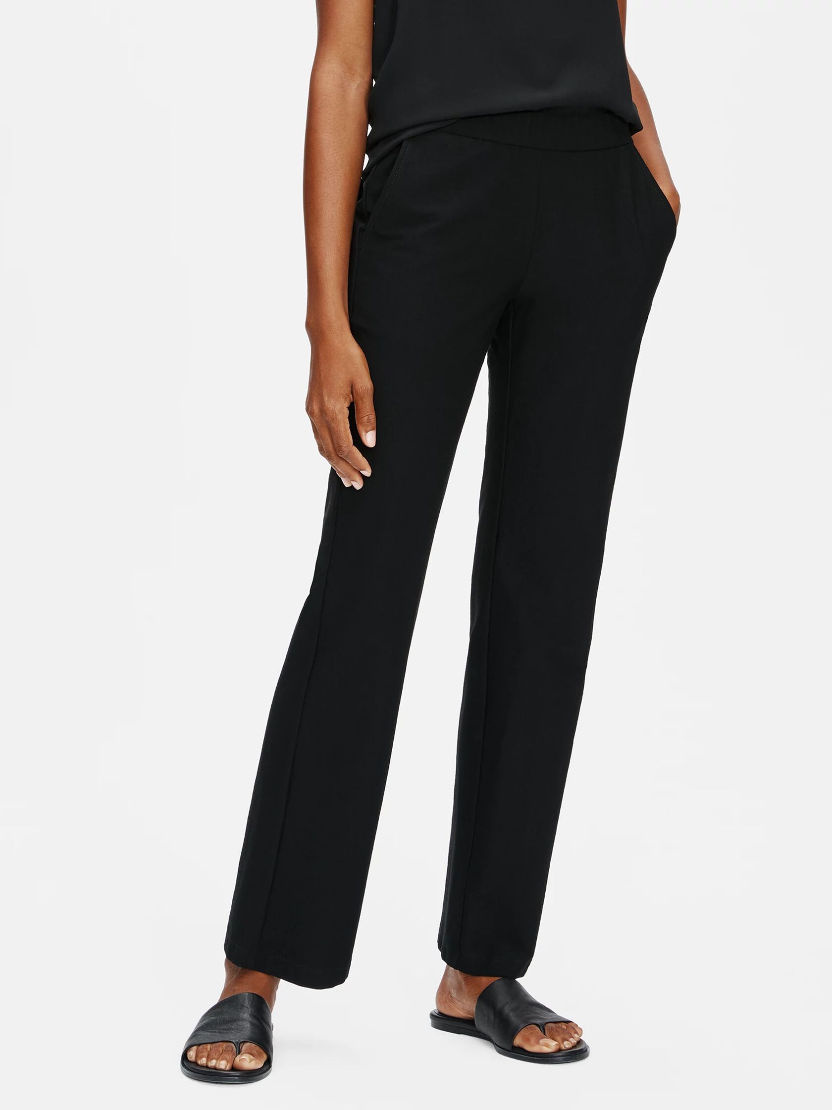 System Stretch Crepe Straight Pant