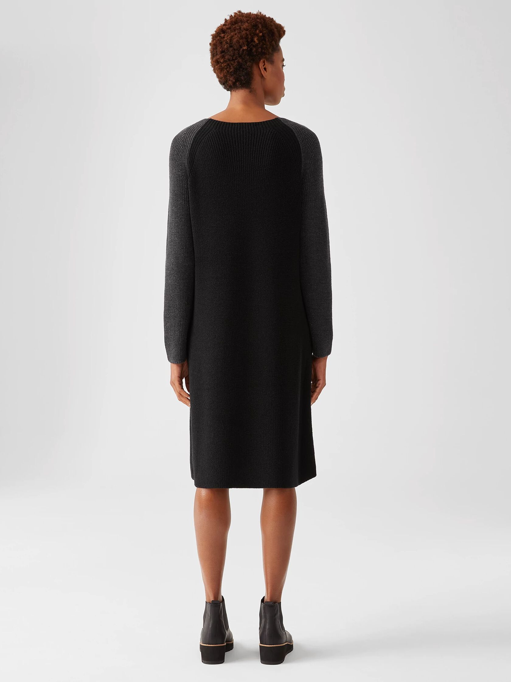 Merino Rib Dress in Regenerative Wool