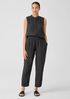 Puckered Organic Linen Tapered Pant