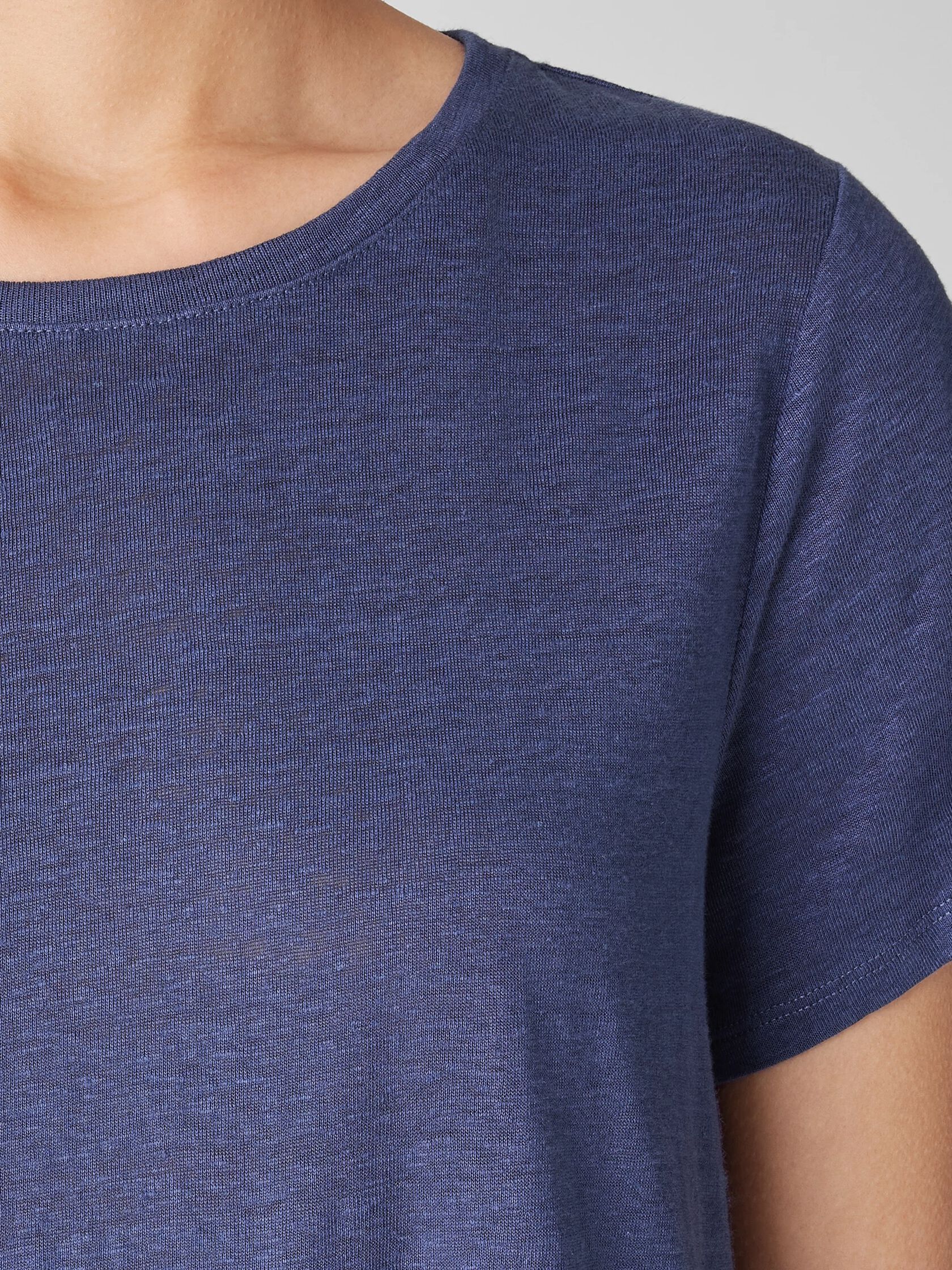 Organic Linen Jersey Crew Neck Tee