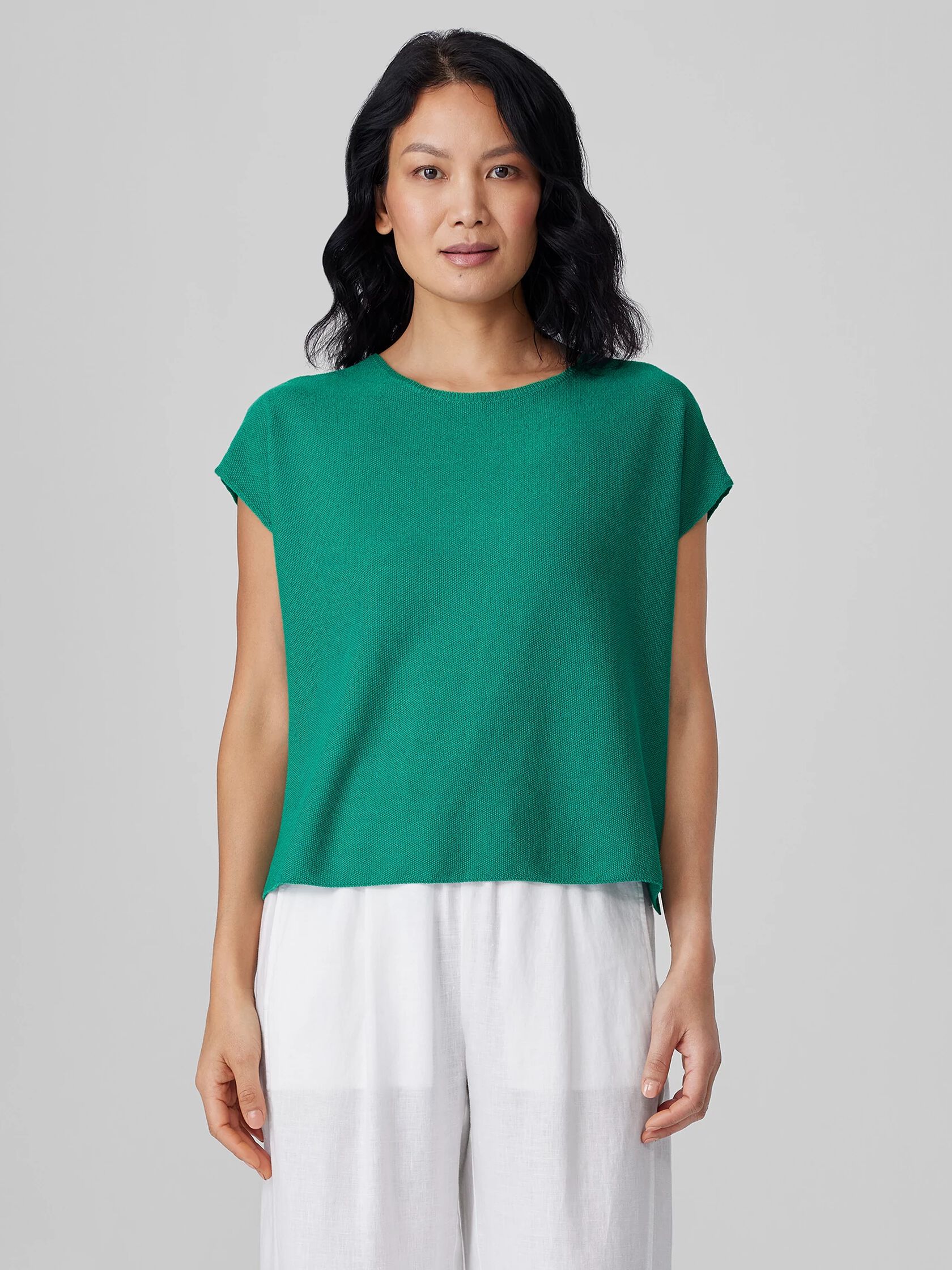 Organic Linen Cotton Square Top