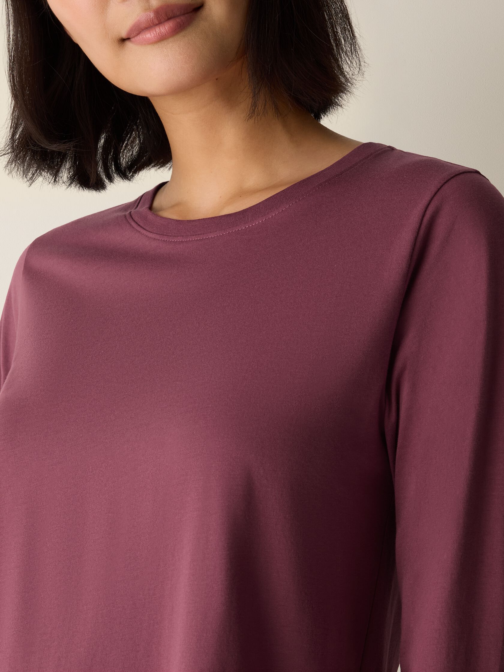 Organic Pima Cotton Jersey Long-Sleeve Tee