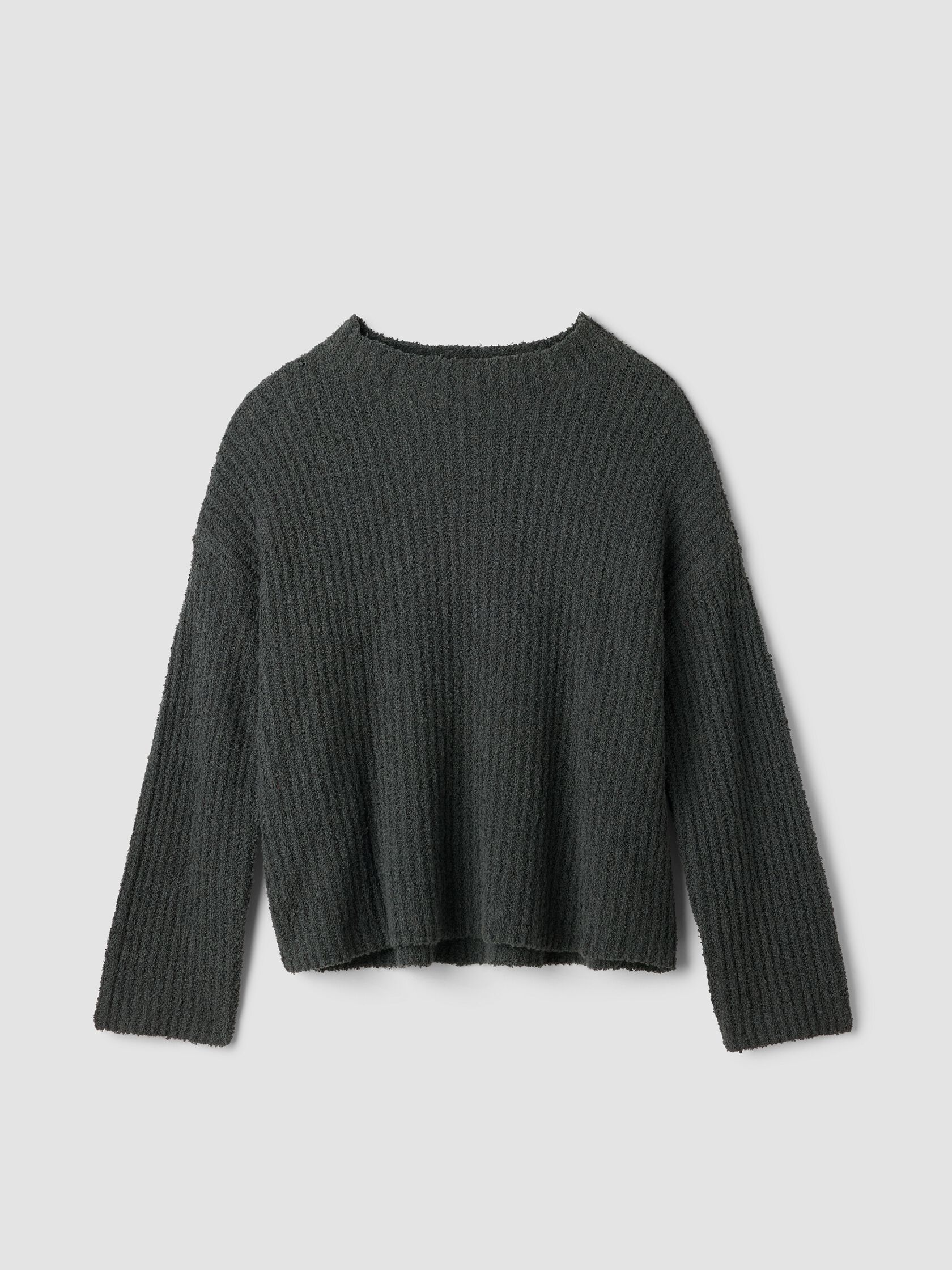 Organic Cotton Fluff Funnel Neck Top