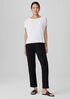 Pima Cotton Stretch Jersey Pintuck Pant