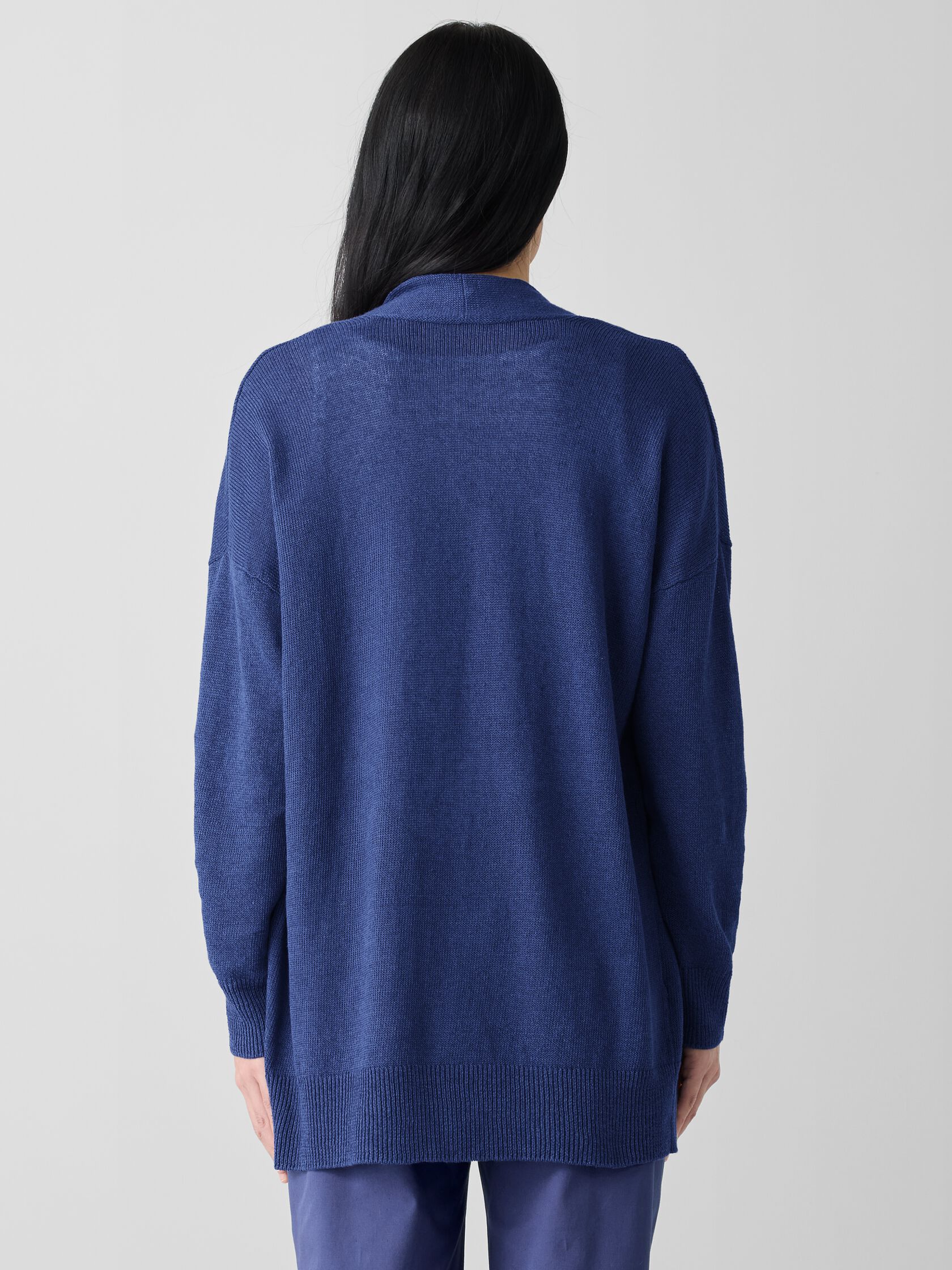 Organic Linen Cotton Cord Long Cardigan