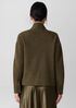 Lightweight Boiled Wool Stand Collar Jacket in Regenerative Wool