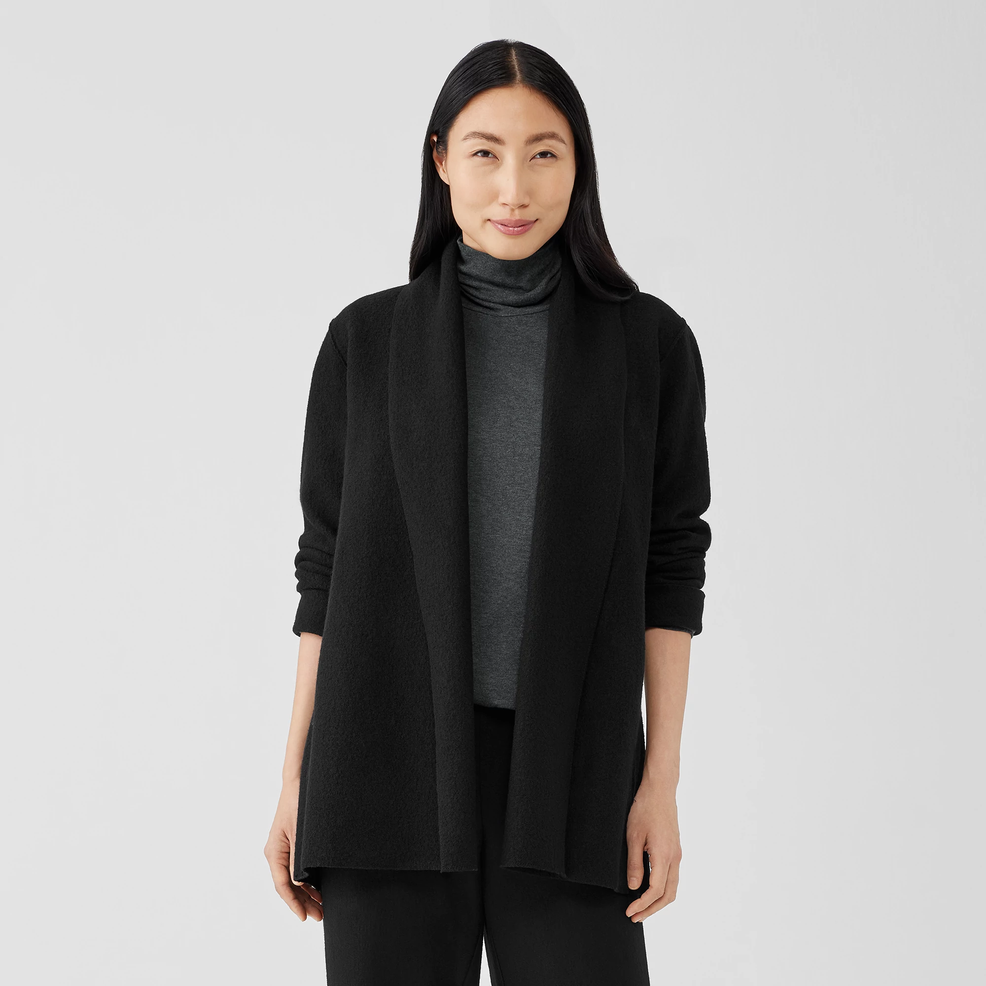 grey boiled wool jacket