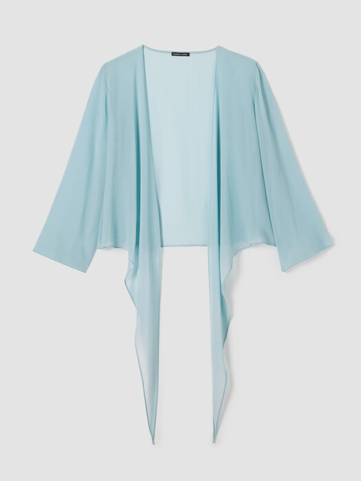 Sheer Silk Georgette Tie Jacket