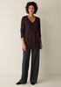 Peruvian Cotton Blend V-Neck Top