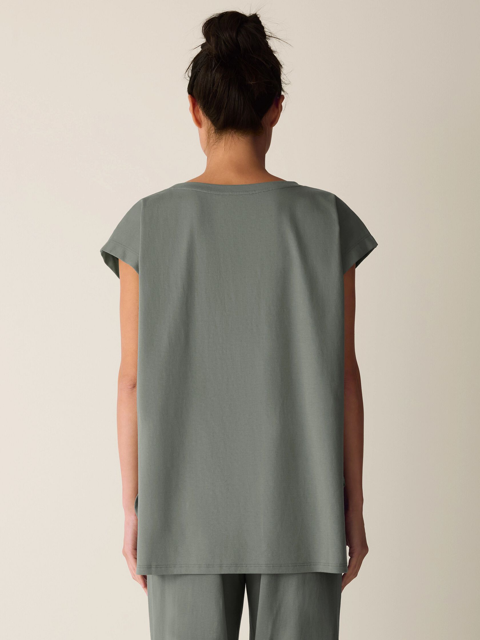 Organic Cotton Interlock Jewel Neck Sleep Tee