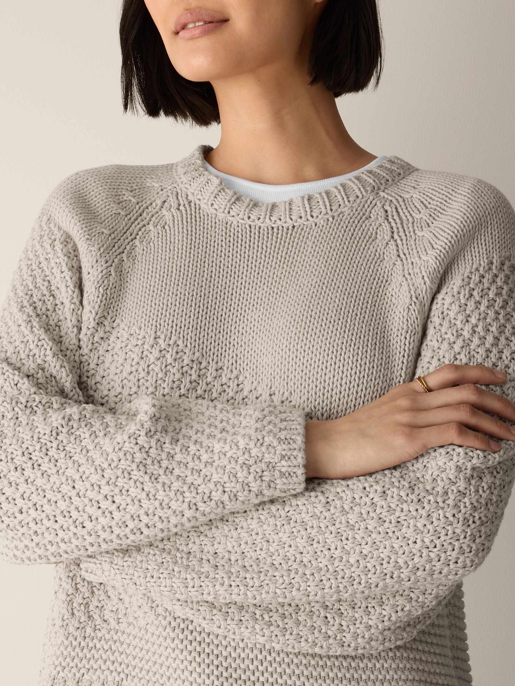 Peruvian Organic Cotton Cord Crew Neck Top