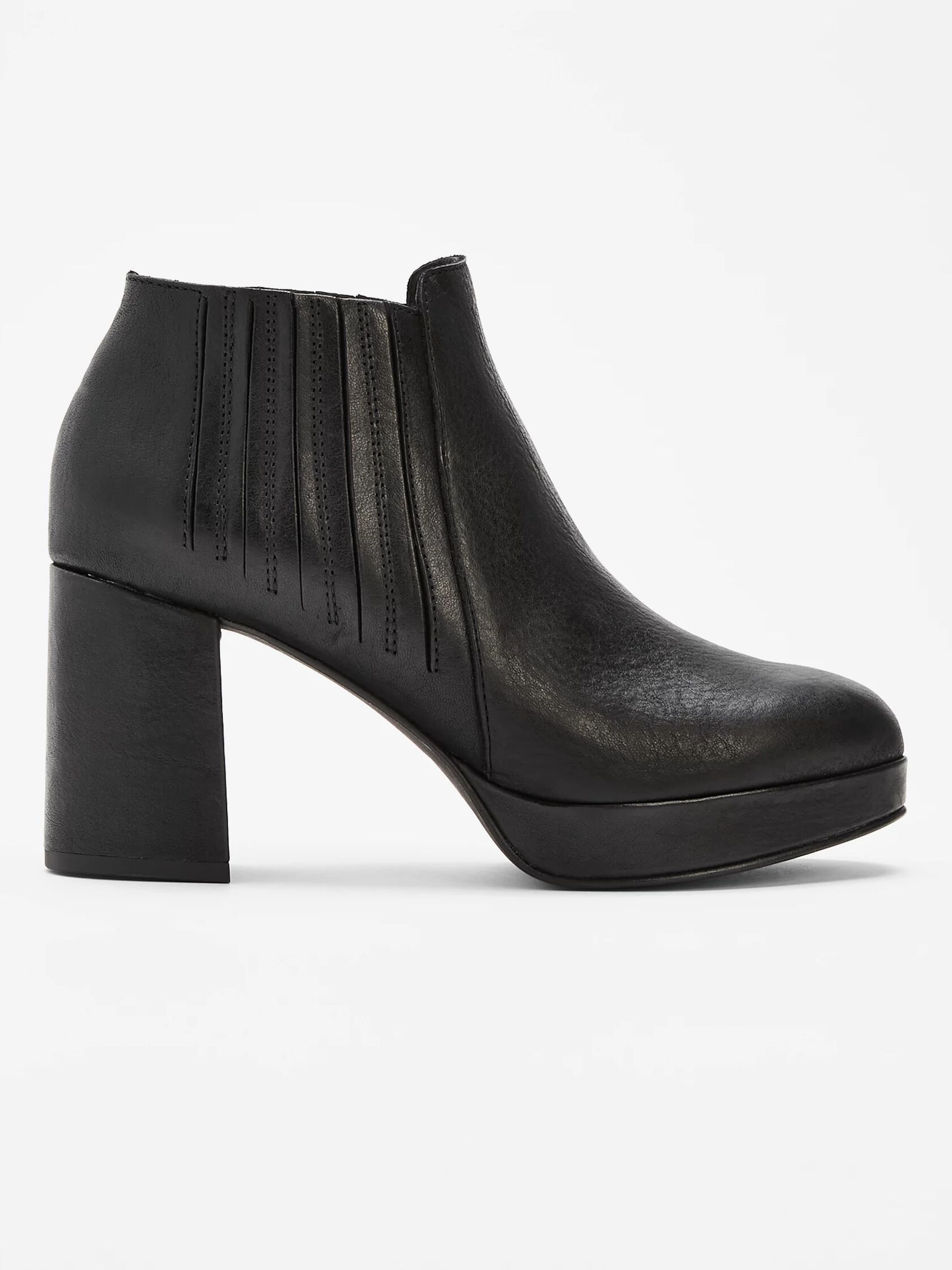 Bird Leather Platform Bootie