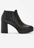 Bird Leather Platform Bootie