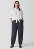 Washed Organic Linen Délavé Lantern Pant
