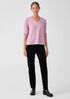 Organic Cotton Slub V-Neck Top