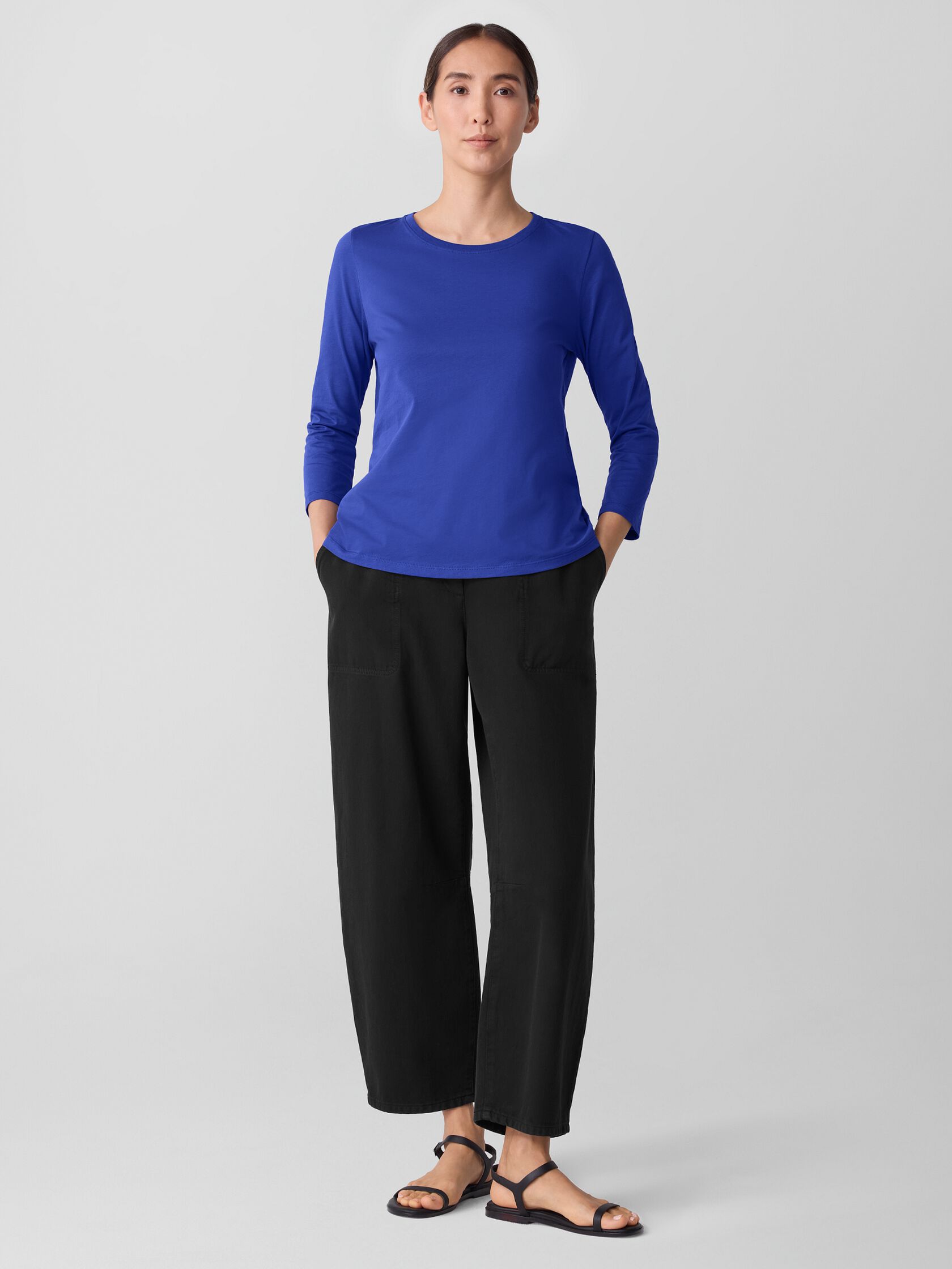 Organic Pima Cotton Jersey Long-Sleeve Tee