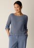 Cotton Silk Cord Ballet Neck Top