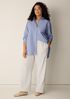 Striped Organic Cotton Poplin Classic Collar Shirt