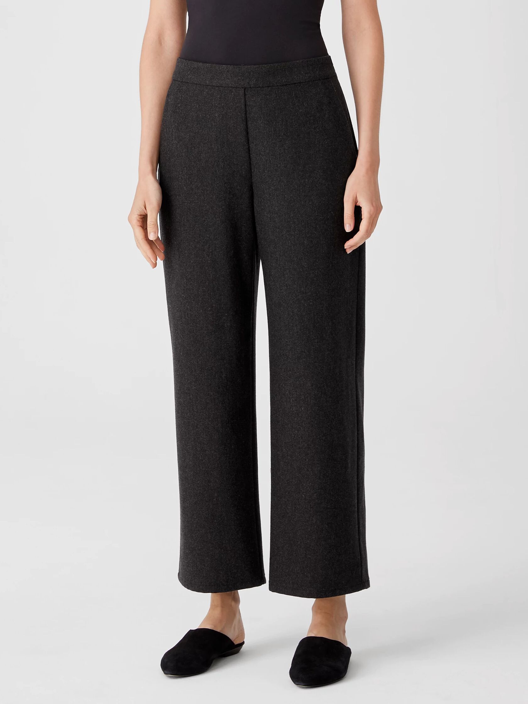 Soft Wool Flannel Straight Pant